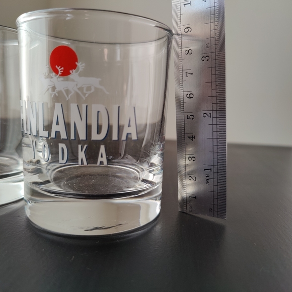 90s vintage | Finlandia Vodka lowball glasses - Picture 4 of 7